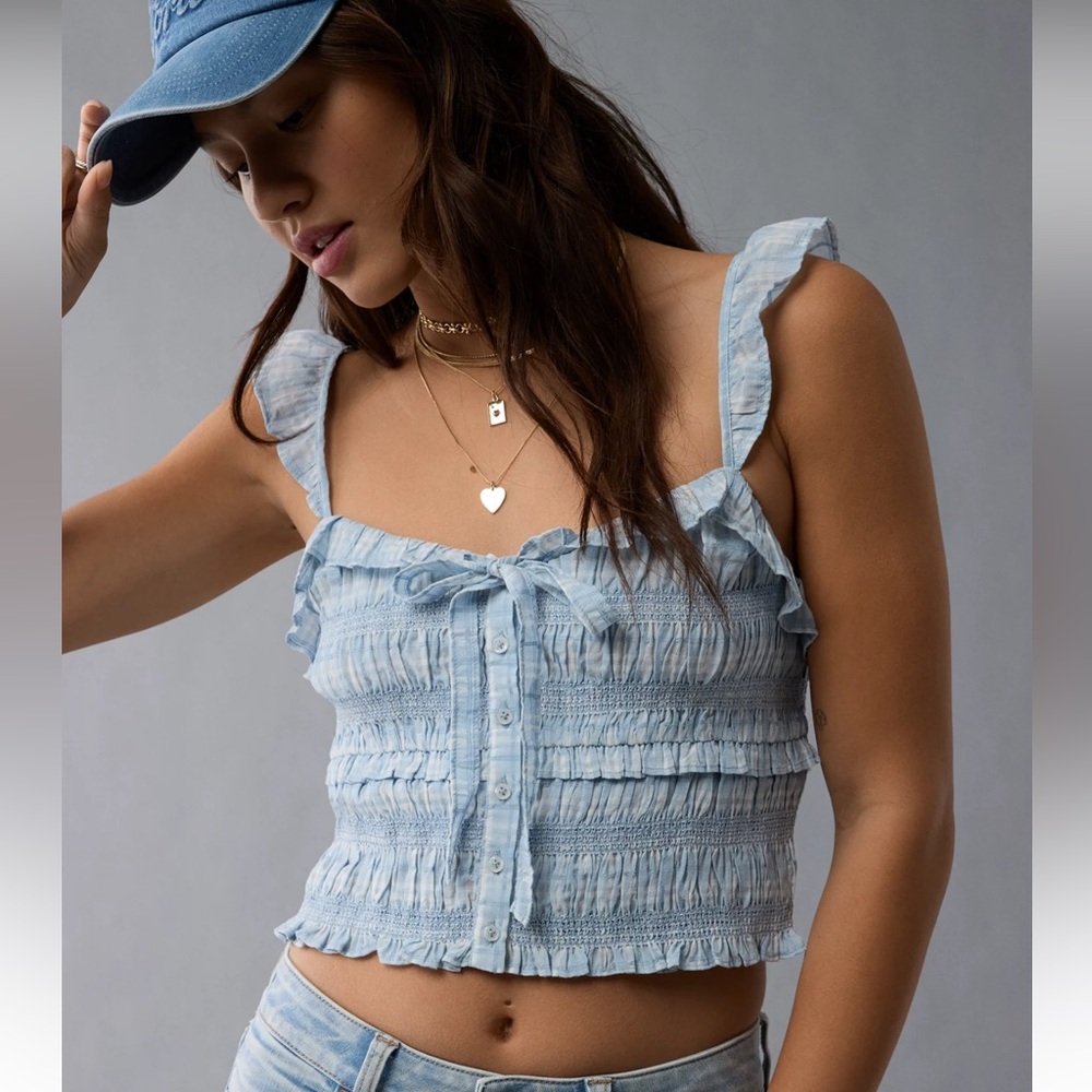 American Eagle Ruffle Tank NWT